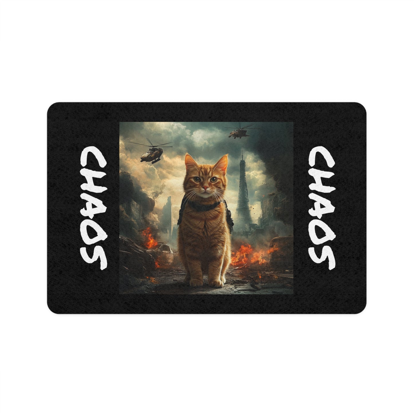 "Chaos" Pet Food Mat (12x18)