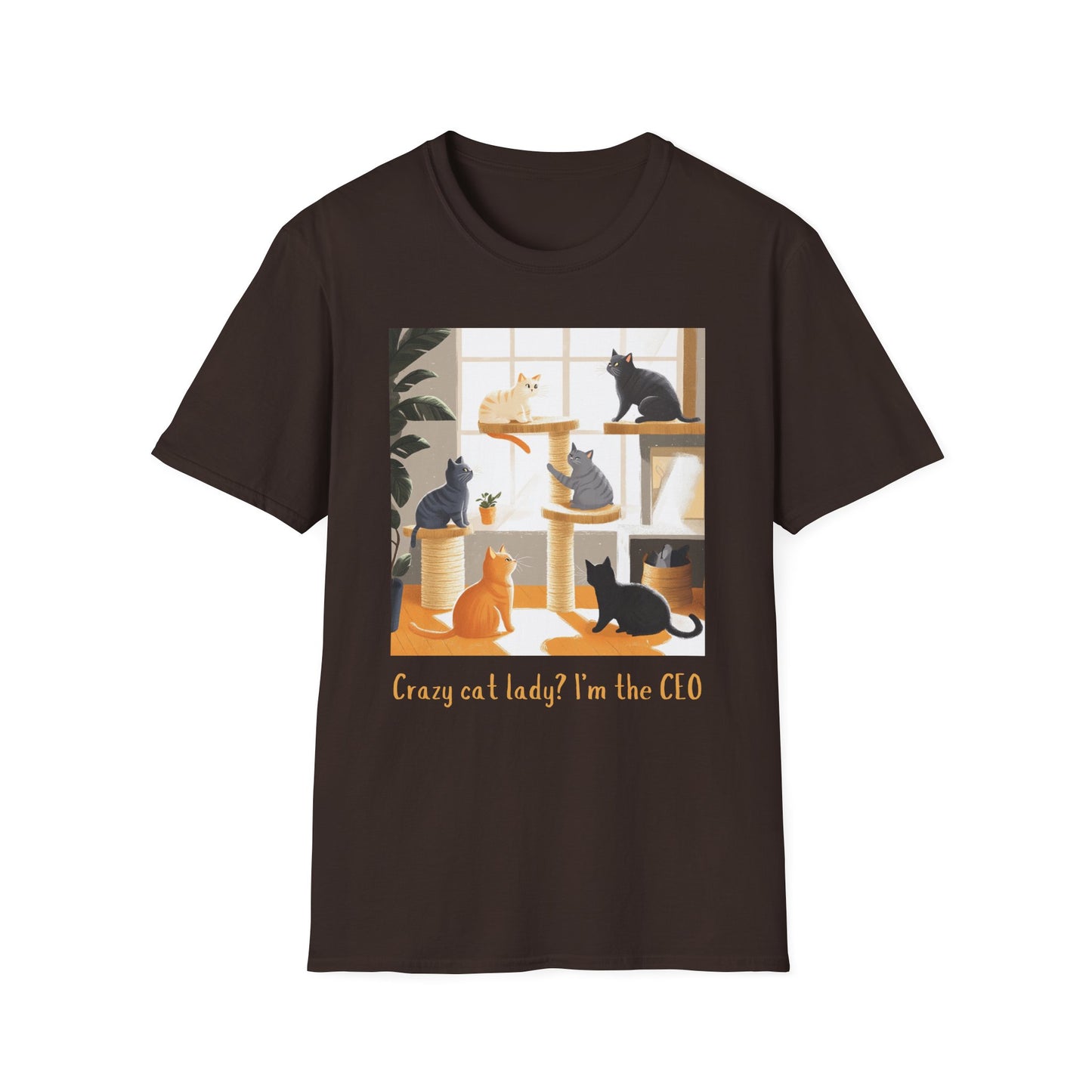 "Crazy cat lady? I'm the CEO " Unisex Softstyle T-Shirt